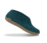 The leather shoe petrol