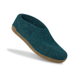 The leather shoe petrol