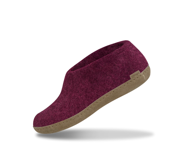 The leather shoe cranberry