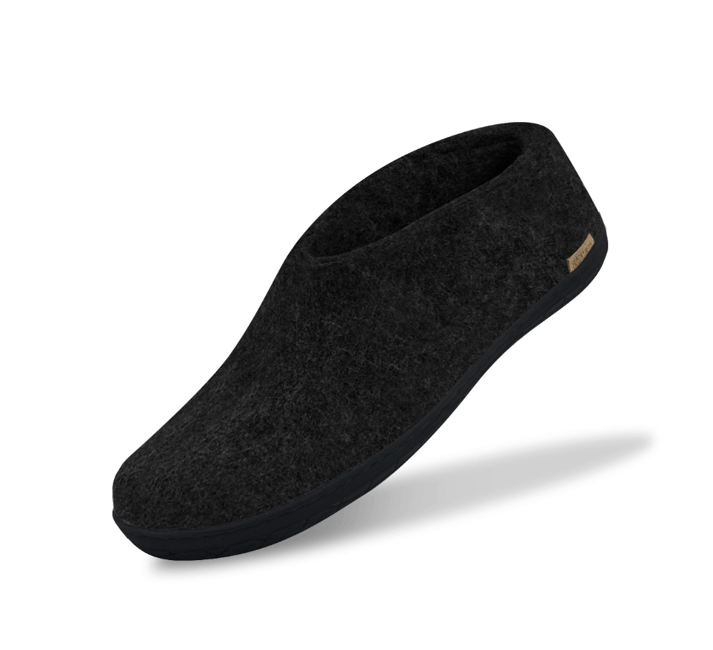 The black rubber shoe charcoal