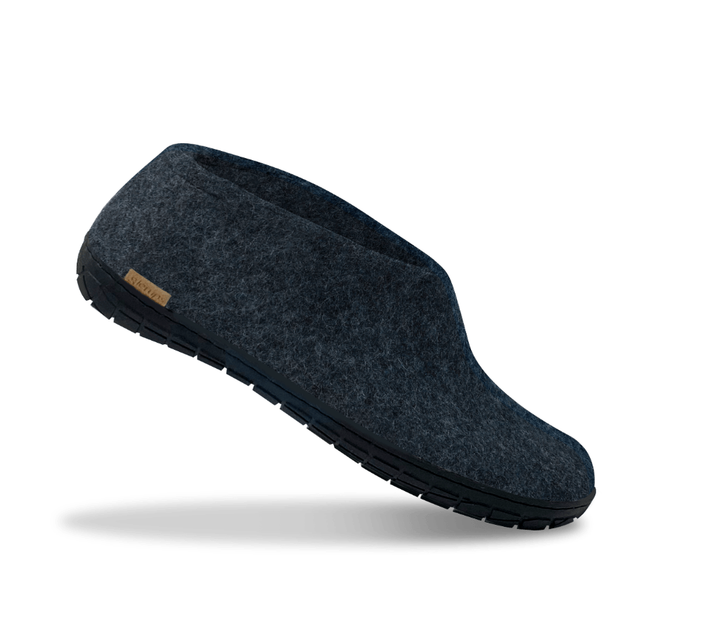 The black rubber shoe denim