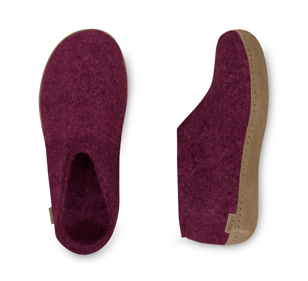 The leather shoe cranberry