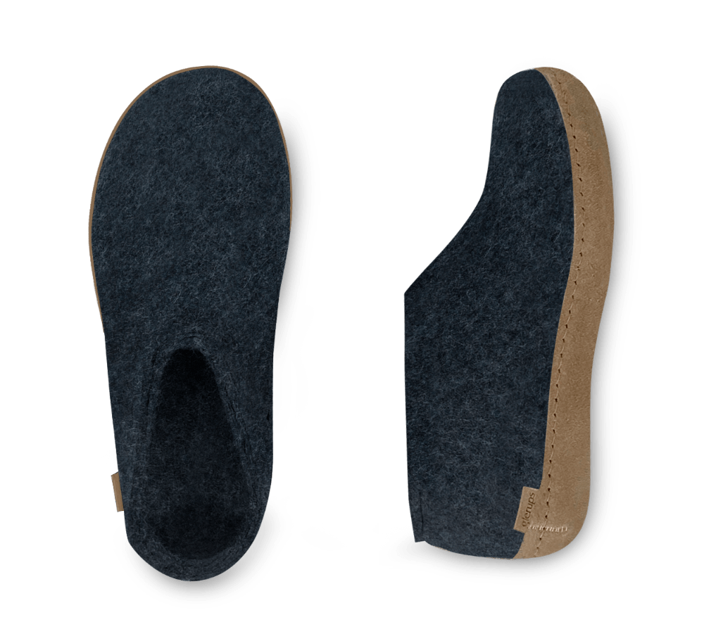 The leather shoe denim