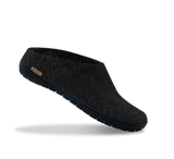 The black rubber slip-on charcoal