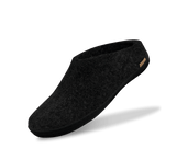 The black rubber slip-on charcoal
