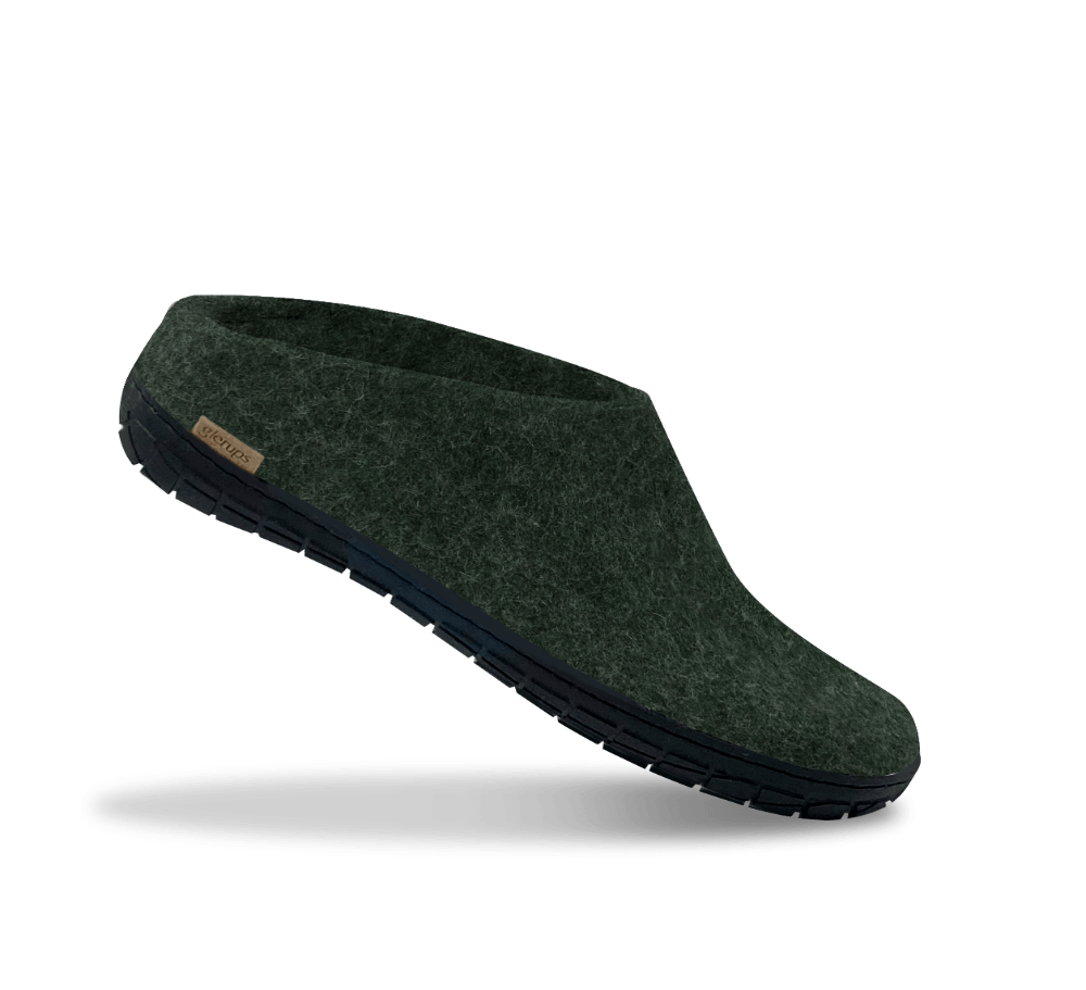 The black rubber slip-on forest