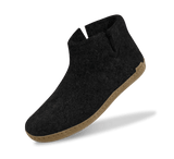 The leather boot charcoal