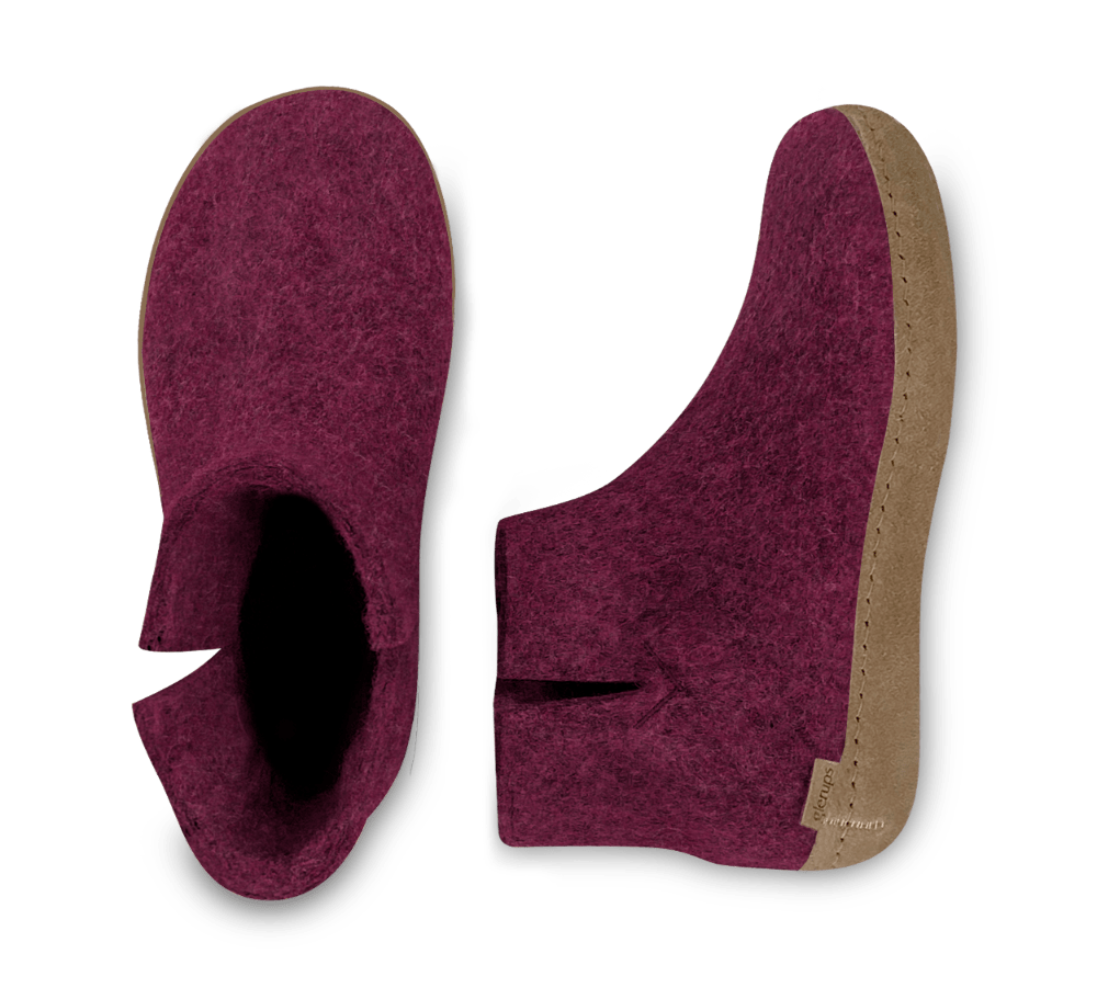 The leather boot cranberry