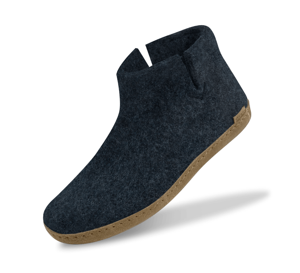 The leather boot denim