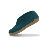 The leather shoe petrol